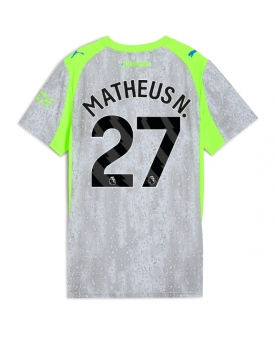 Manchester City Matheus Nunes #27 Maglia Gara Terza Repliche 2025-26 Donna Maniche Corte